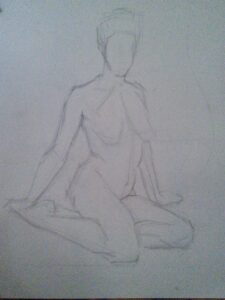 40 minute gesture drawing of a female by Julie Dyer Holmes Graphite 2016