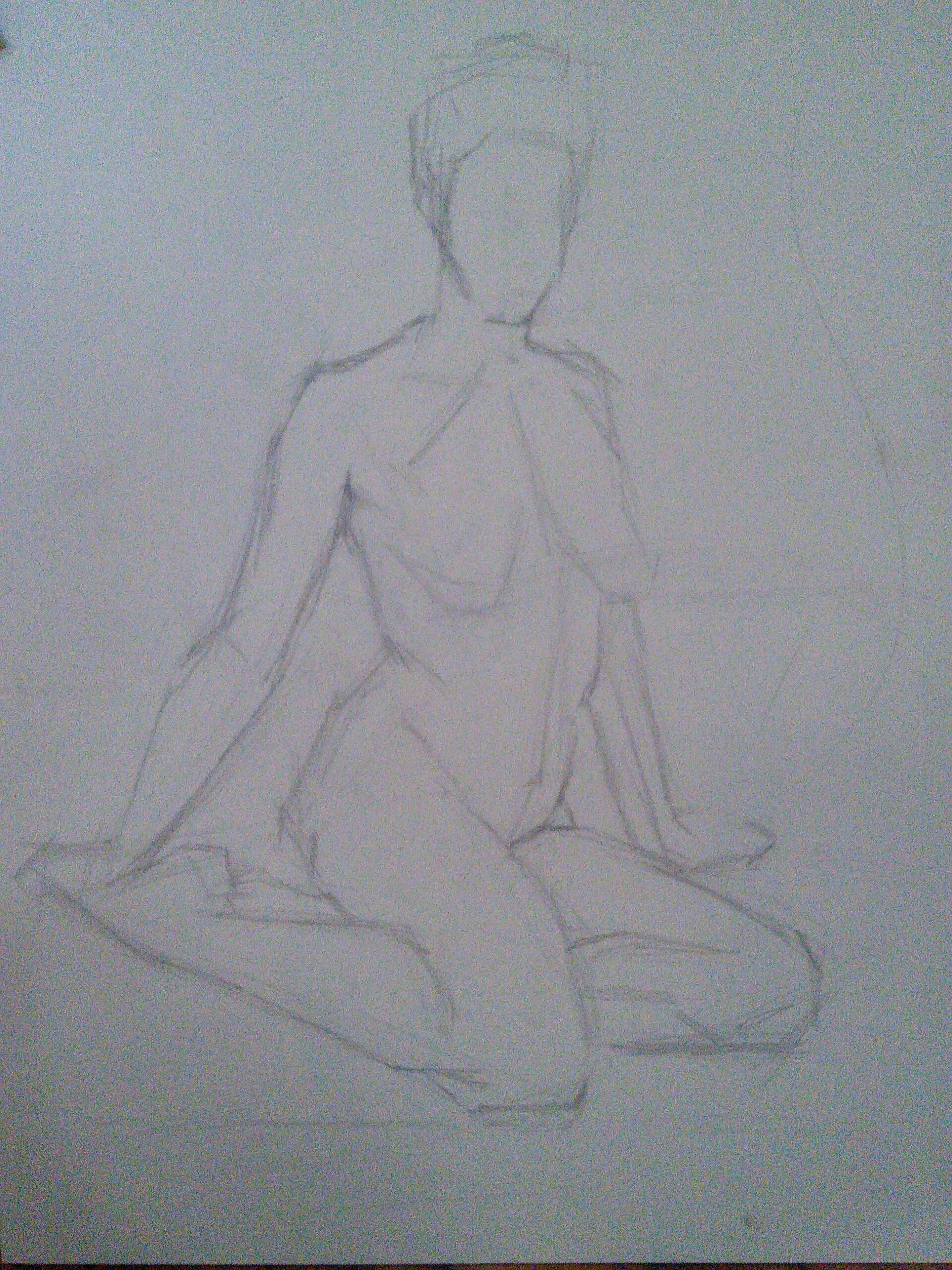 40 minute gesture drawing of a female by Julie Dyer Holmes Graphite 2016