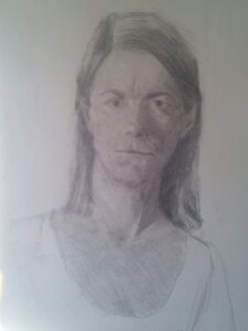 Self Portrait by Julie Holmes Fine artist