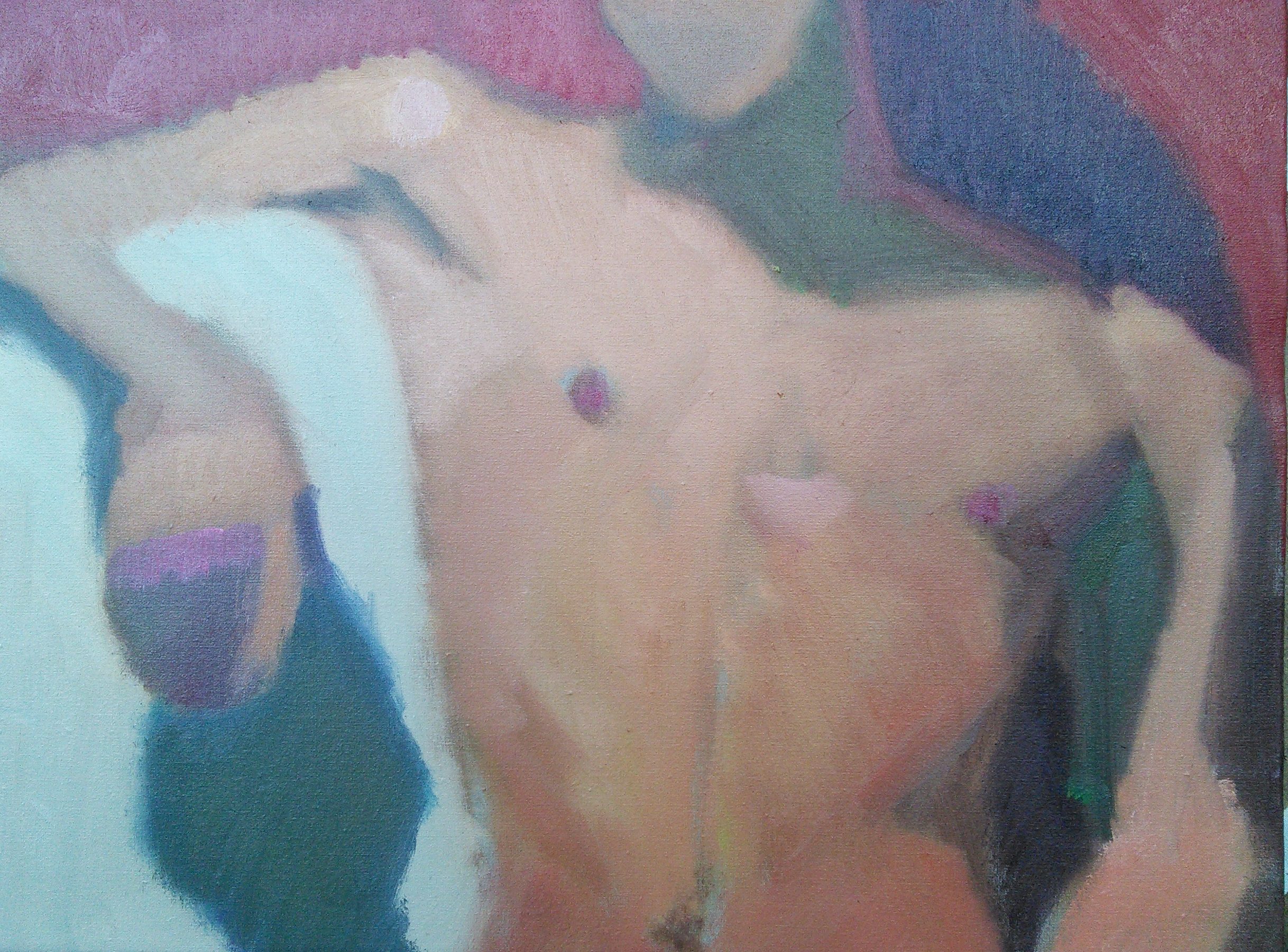 Thinking about light on form, Color study by Julie Dyer Holmes, Fine artist enrolled in the advanced certificate program at Studio Incamminati in Philadelphia PA