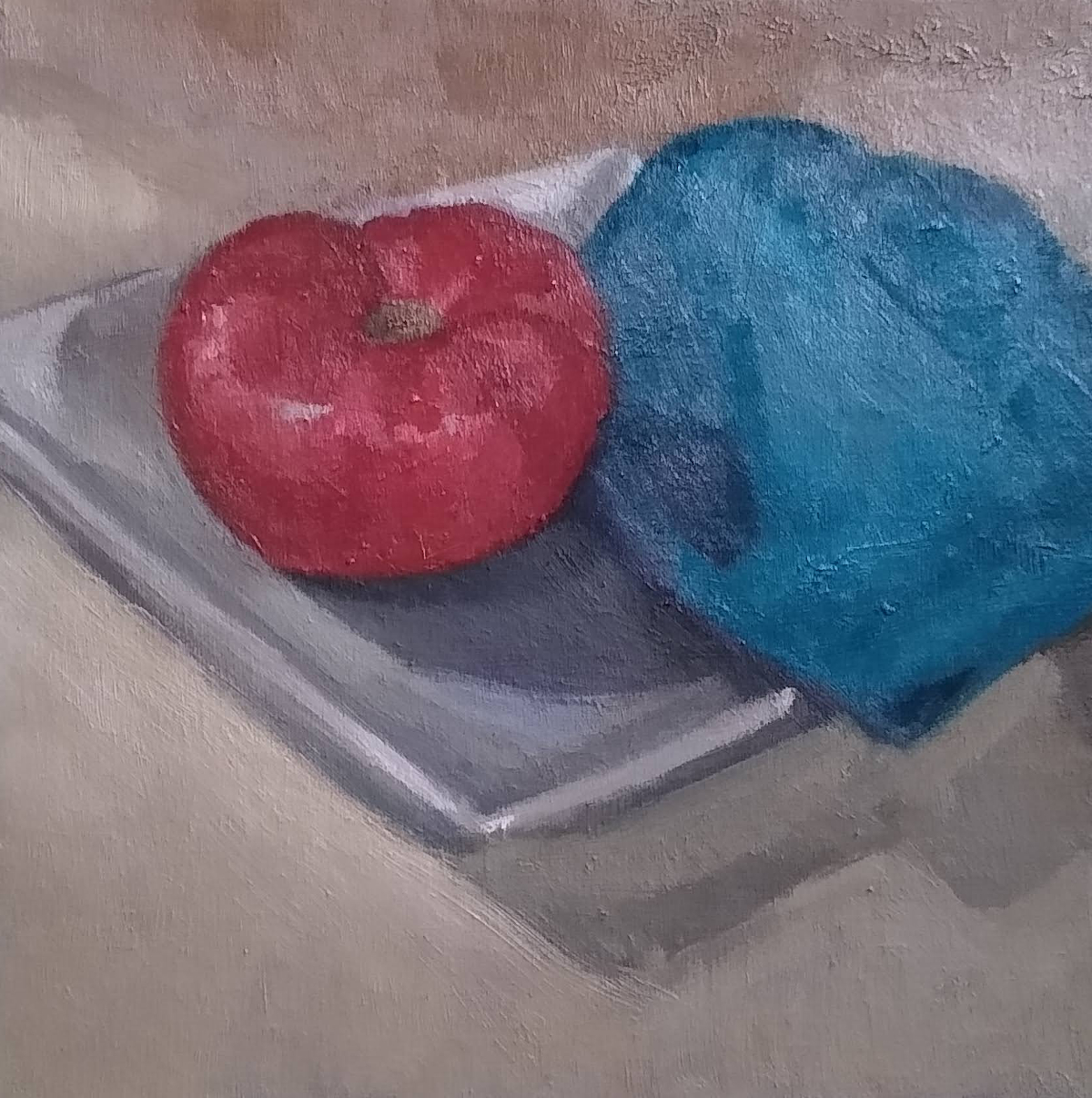 In Season 8x8 inch oil painting on linen by Julie Dyer Holmes