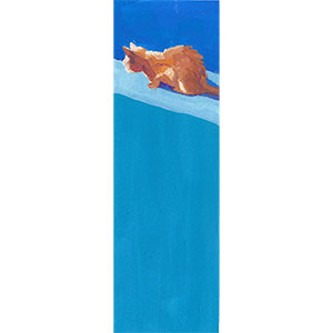 Tribute-Painting 2x6 inch gouache painting on cold press paper by Julie Dyer Holmes