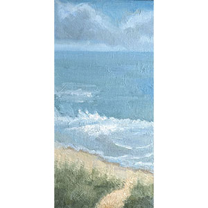 Cerulean-Sea-and-Sky-at-Topsail oil painting by Julie Dyer Holmes