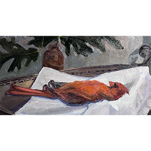 red bird painting WP featured image format