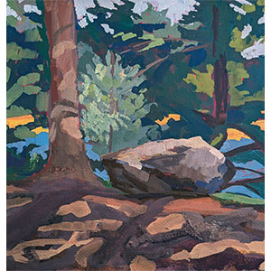 Rocky Forest Paradise painting by Julie Dyer Holmes