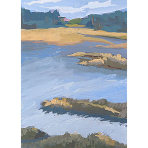 The Inner Light 9x12 inch gouache painting by JDHolmes