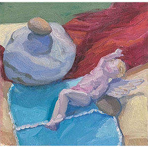 Uncertainty 6x6 inch oil painting by JDHolmes