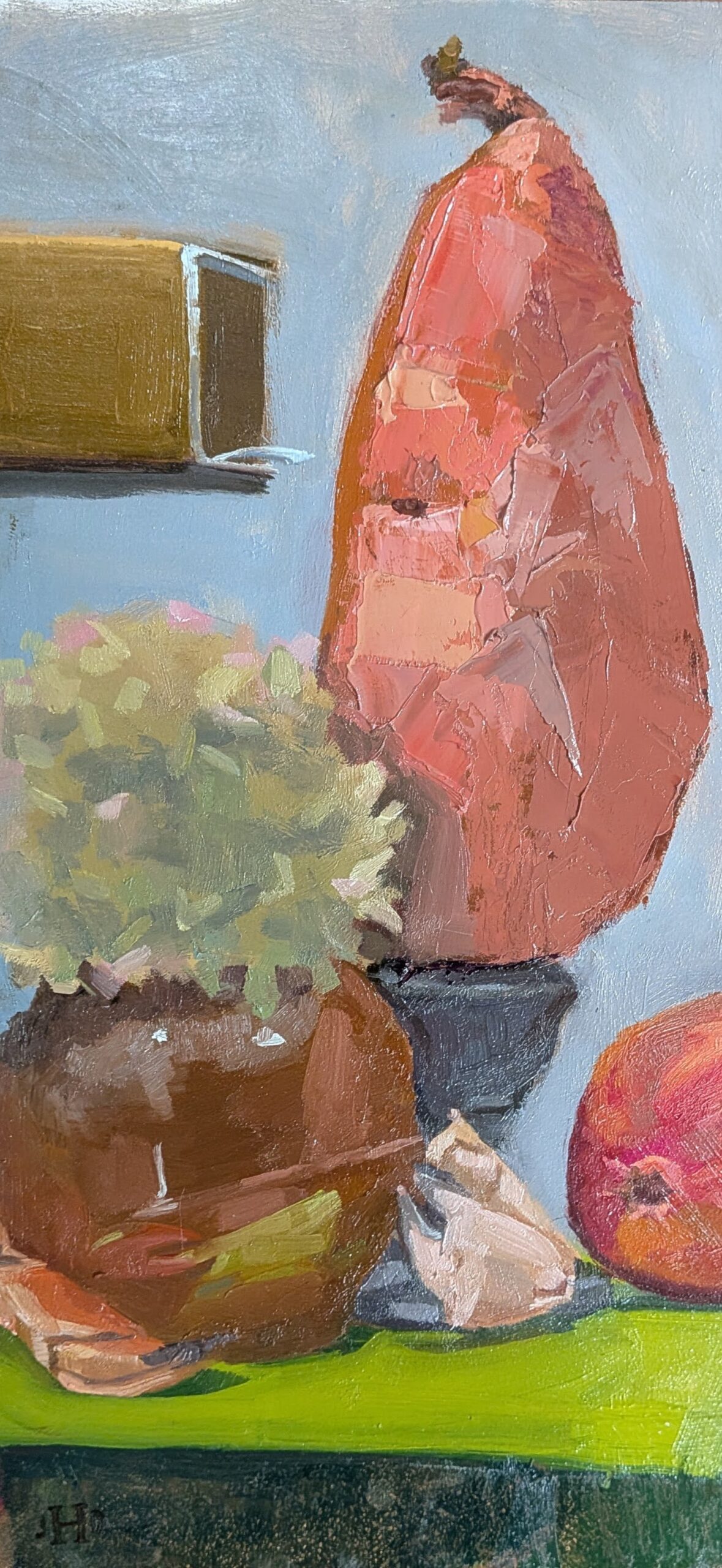 Sweetpotato tribute 6x12 oil painting on cradled panel by JDHolmes