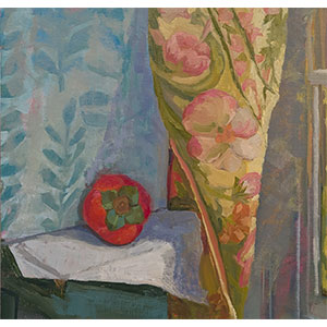 Persimmon and Pattern 12 x 12 inch oil painting by JDHolmes