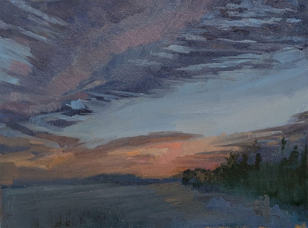 Breath of Dusk 12x16 oil painting on canvas by JDHolmes