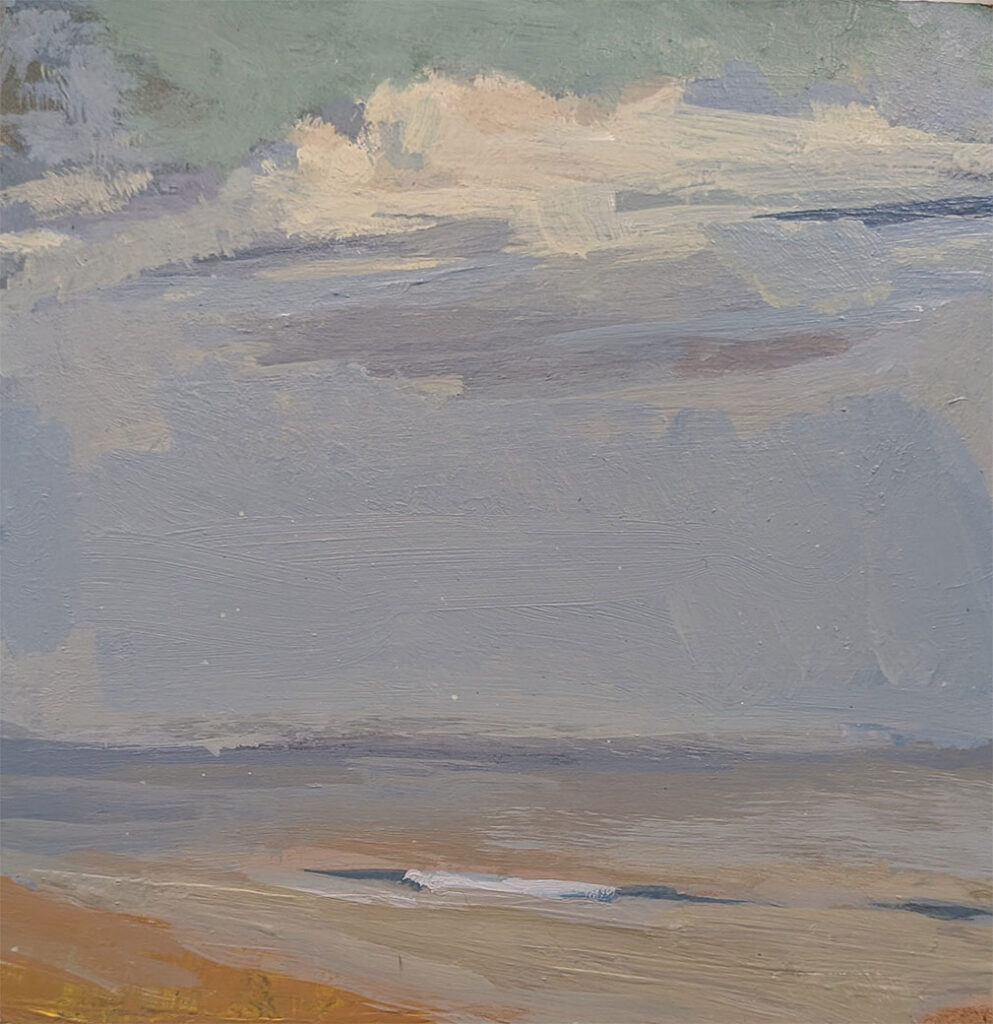 Master copy of Emil Carlen's beach scene
