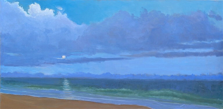 Moonrise 4ft by 2ft oil painting by JDHolmes